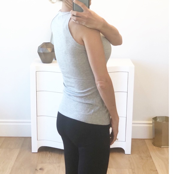 GALVESTON Gray Ribbed High Neck Tank - Picture 6 of 8